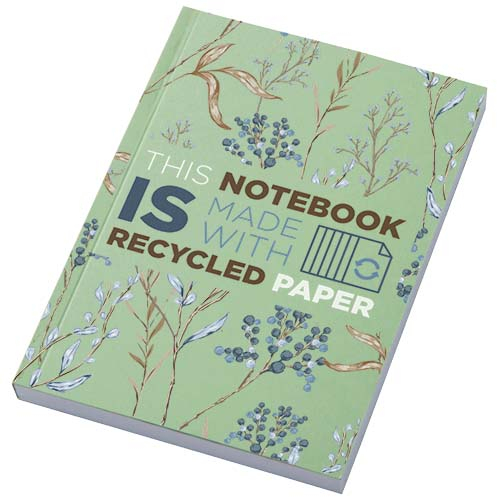 Carnet promotionnel recyclé A6 Novella Austen 100 feuilles Vert 